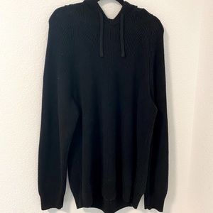 Black Knitted Hoodie